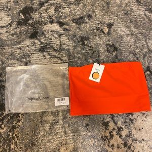 Bright Red “Tropic of C” Tube Bikini Top